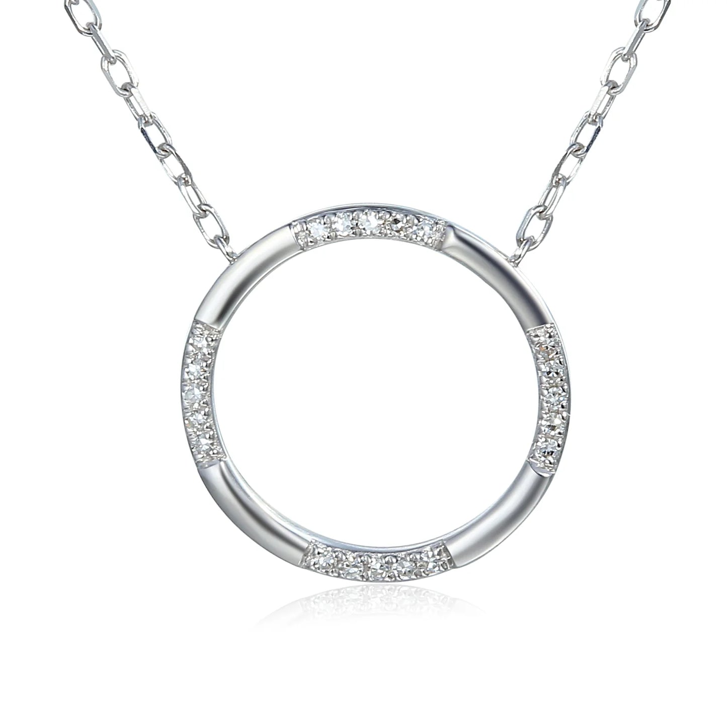 Geometric Diamond Necklace in 9ct or 18ct Yellow, White or Rose Gold
