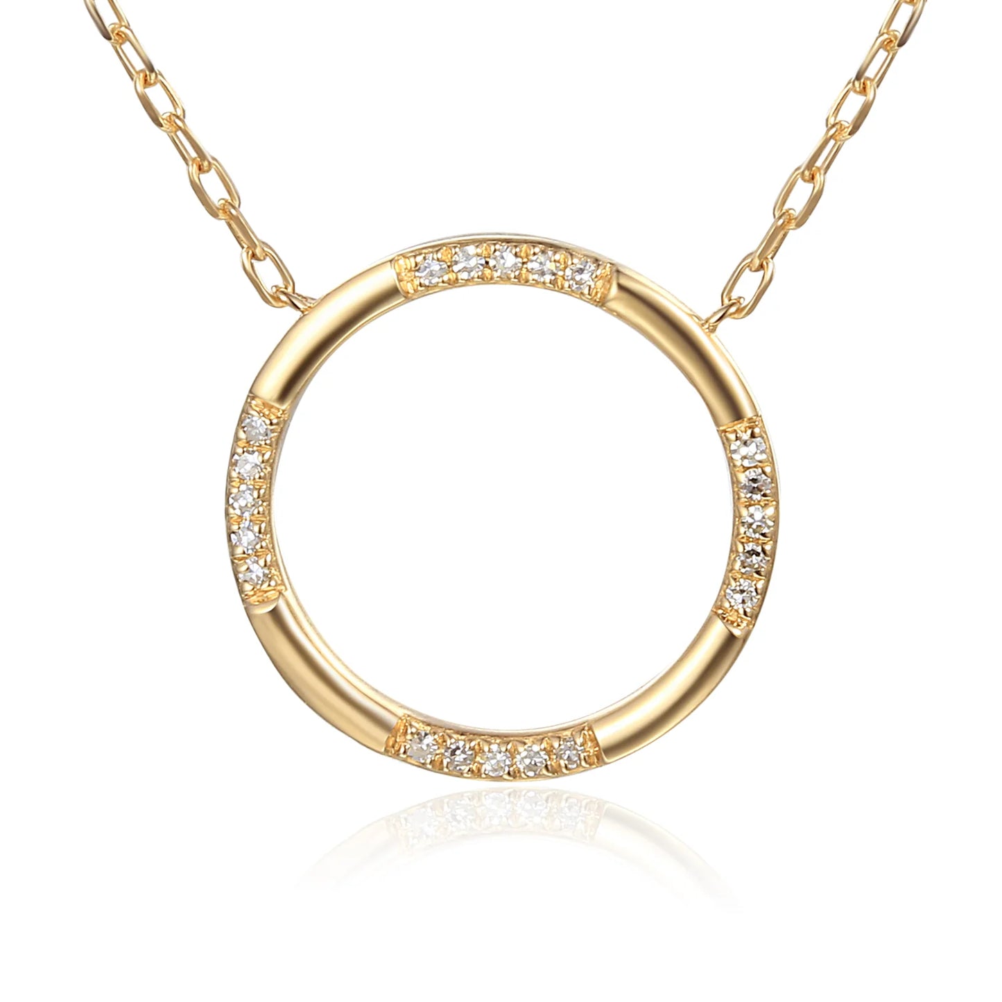 Geometric Diamond Necklace in 9ct or 18ct Yellow, White or Rose Gold