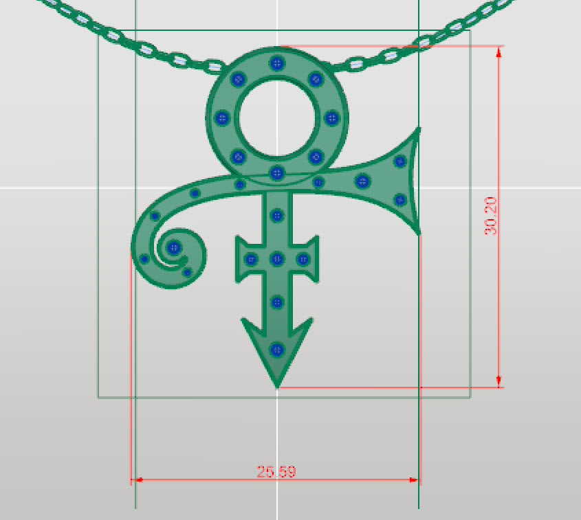 Creating a Silver Pendant for a PRINCE fan. A bespoke design.