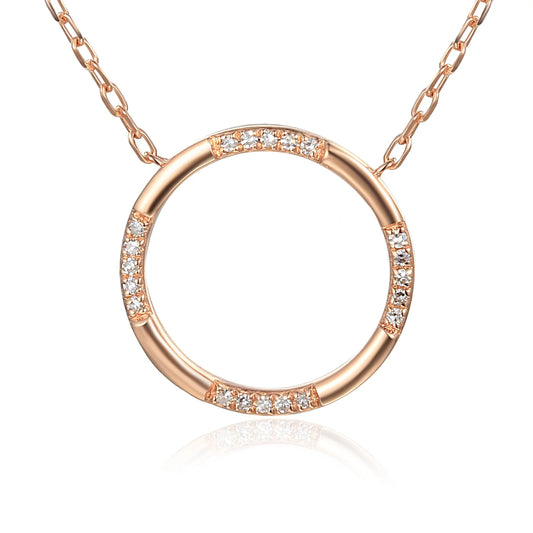 Geometric Diamond Necklace in 9ct or 18ct Yellow, White or Rose Gold