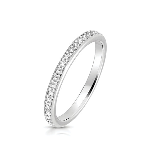 Sterling Silver Eternity/Dress Ring with AAA quality CZ's